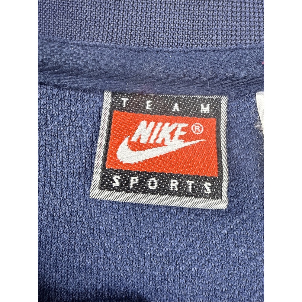 Vtg 90s Nike‎ Team Sports Georgetown Hoyas Snap Button Warm Up Jersey Large - Picture 5 of 14